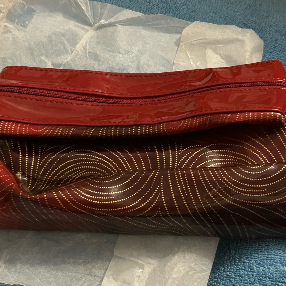 Vintage Avon Bag. Beautiful Maroon and Gold Design. New